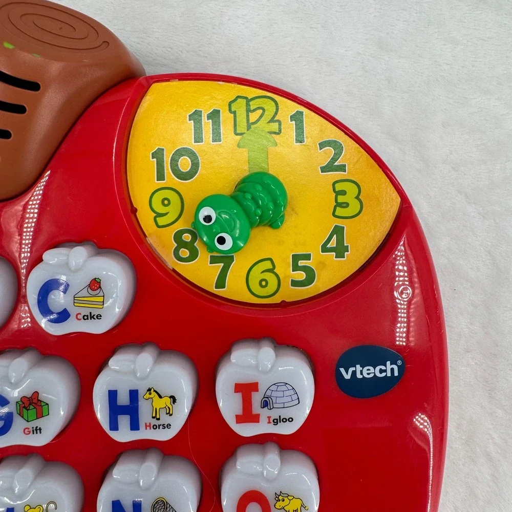VTech Alphabet Apple Interactive Educational Learning Toy Phonics Vocab Time ABC - Picture 2 of 4